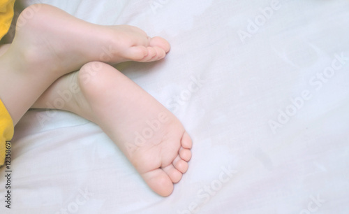 Foot of the sleeping baby
