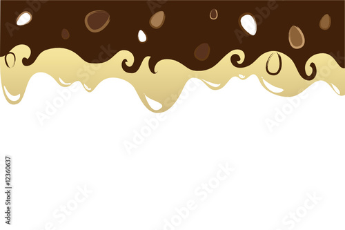 Sfondo cioccolato e ovetti