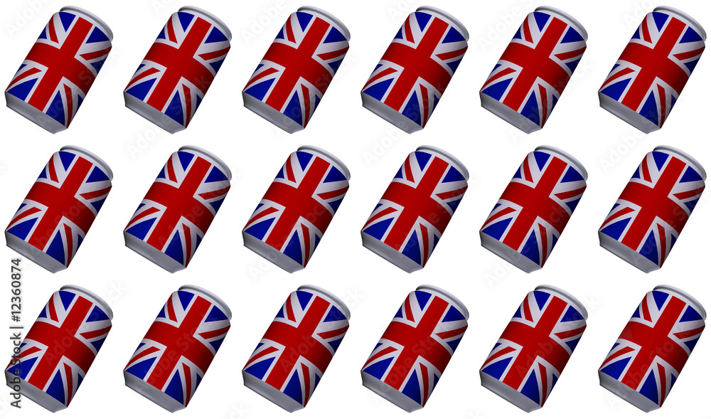 UK Flag Drink Cans 5 UK Flag Drink Cans 5