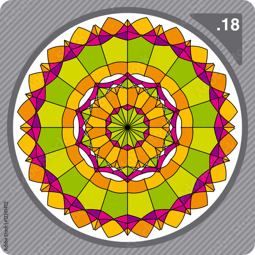 Abstract circular ornament. Vector.