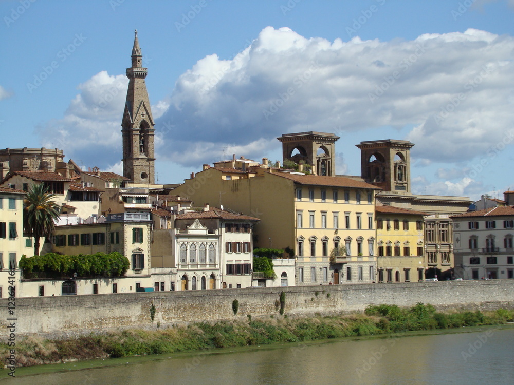 Naklejka premium pałace nad Arno we Florencji