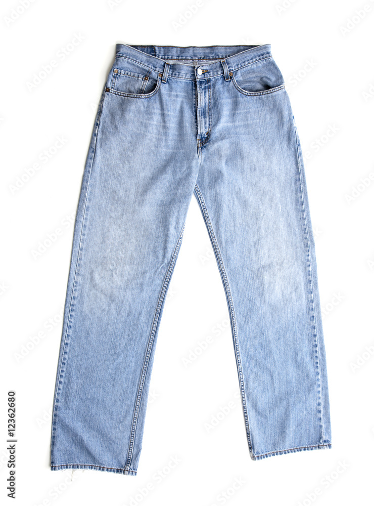 Old Blue Jeans on White Old Blue Jeans on White