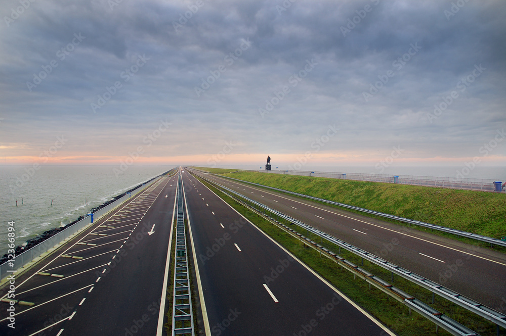 Fototapeta premium Afsluitdijk, Holland