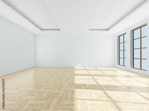 Empty room. 3D image