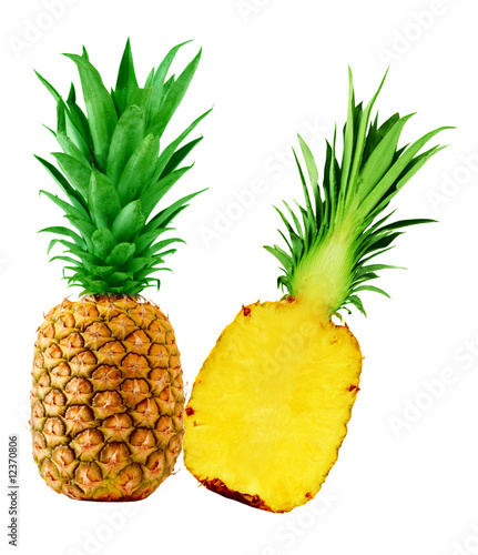 Pineapple in half