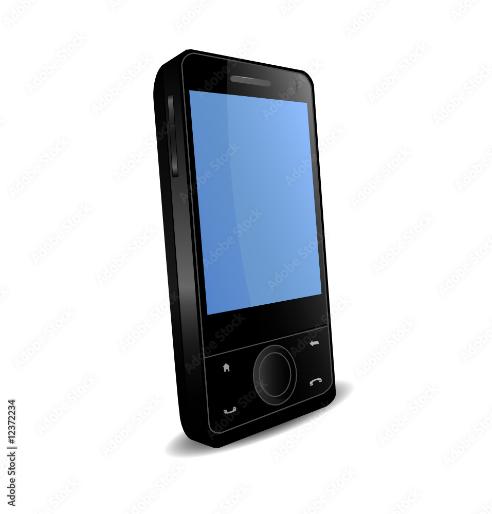 Modern mobile phone, vector illustration. PDA. Modern mobile phone, vector illustration. PDA.