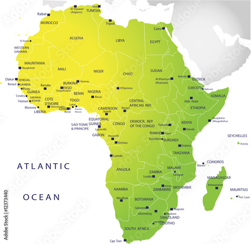 Political map of Africa