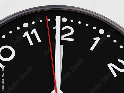 black and white chrome clock