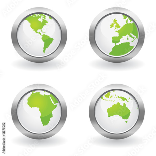 Glossy ecology globes