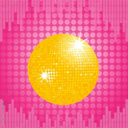 orange disco ball and equaliser