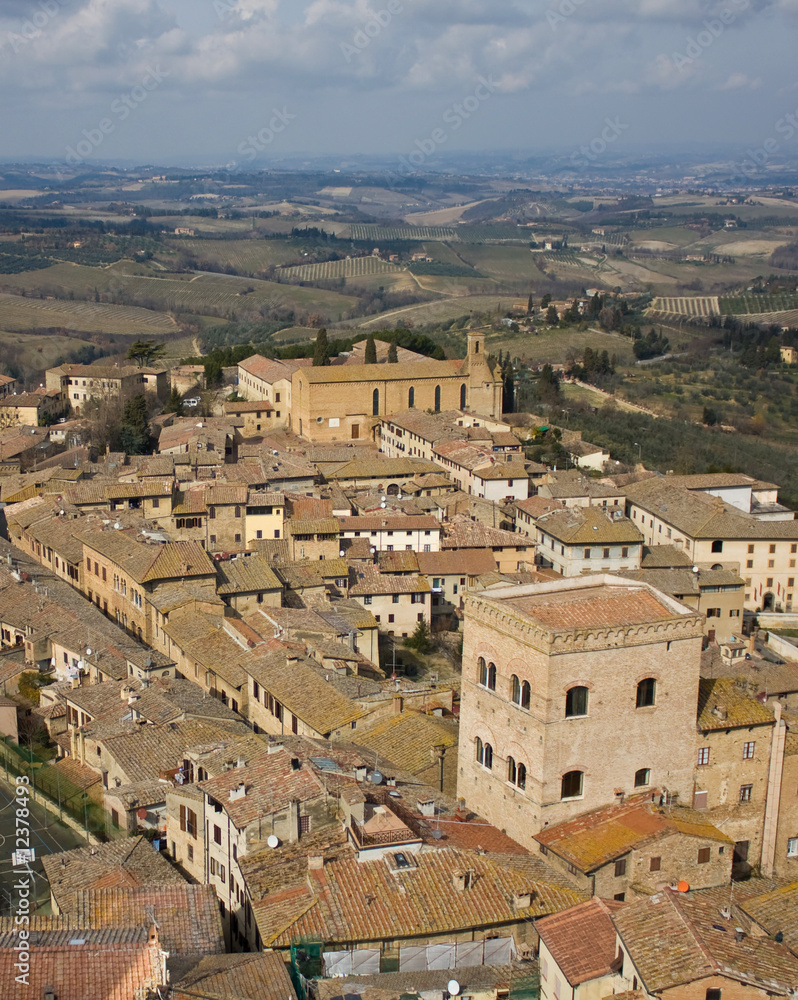 Vista Sopra San Gimignano, Toscana