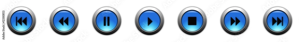 music control buttons with metalic ring music control buttons with metalic ring