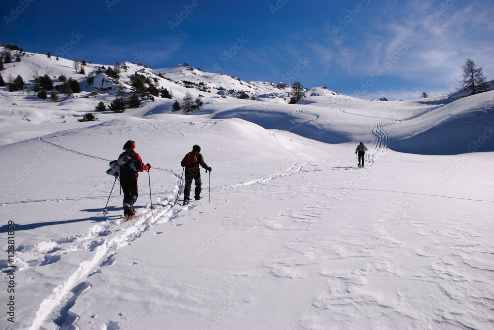 Randonnée en raquette dans le queyras