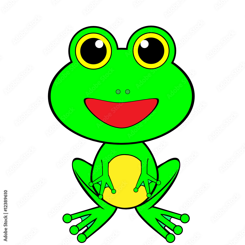Cute Happy Looking Cartoon Frog Cute Happy Looking Cartoon Frog