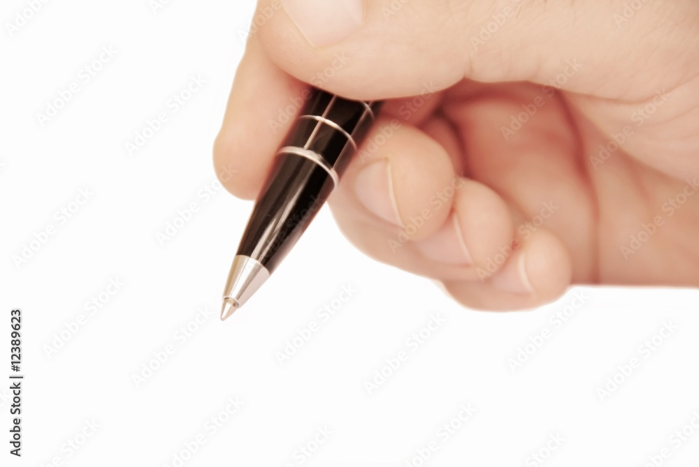 Man hand writing on white paper Man hand writing on white paper
