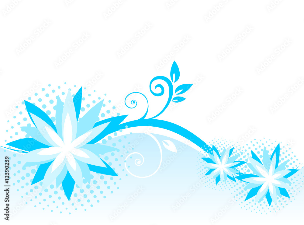 blue floral background