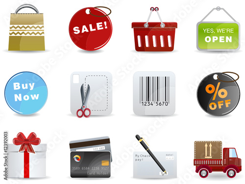 Shopping icon set