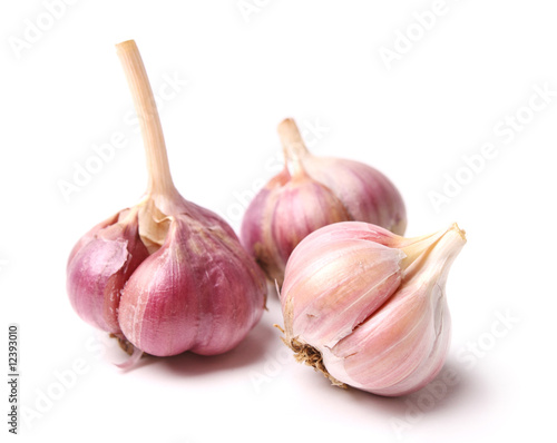Garlic on white