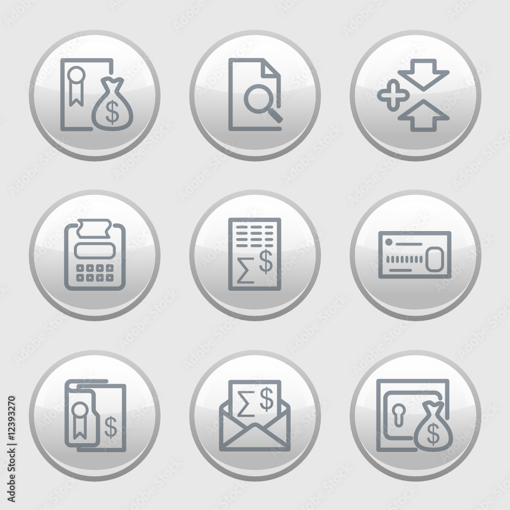 Gray disk web icons, set 14 Gray disk web icons, set 14