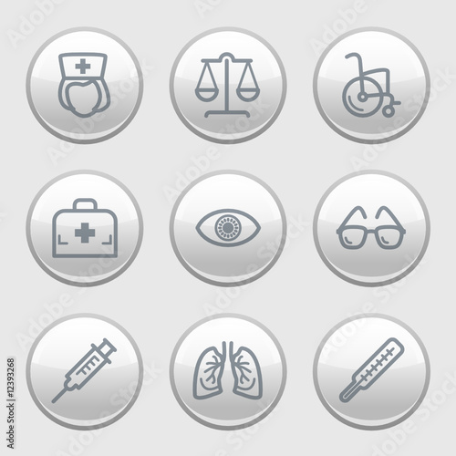 Gray disk web icons  set 13