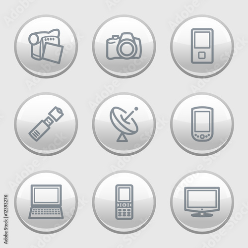 Gray disk web icons, set 16 © Iurii Timashov
