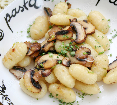 gnocchis mit champignons photo