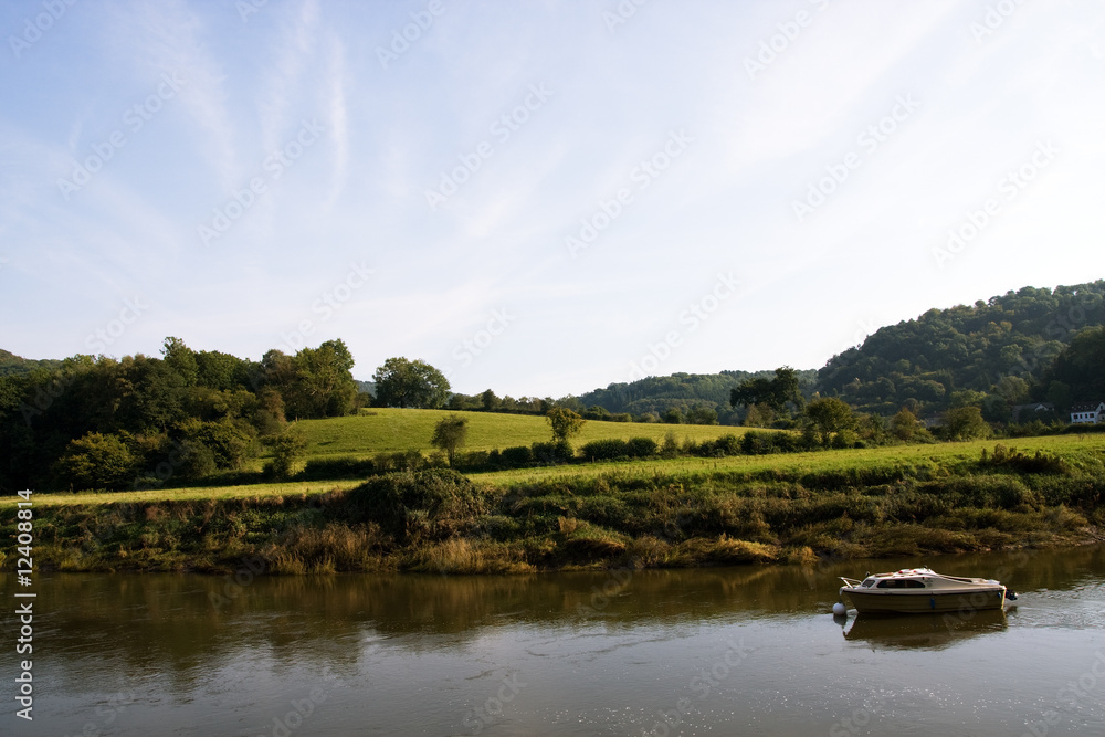 Fototapeta premium Landscape with a boat