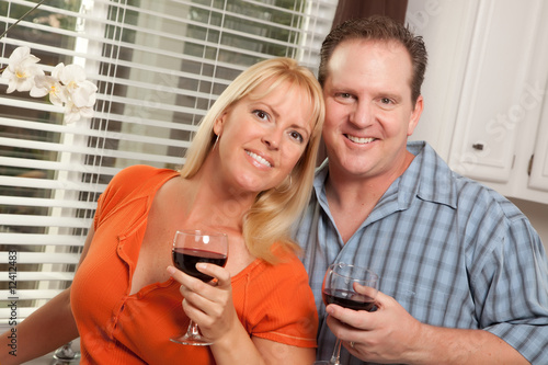 Happy Couple Enjoying Wine