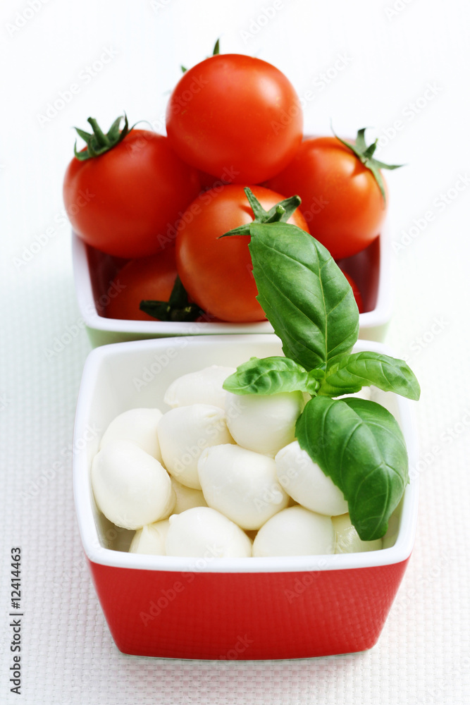 mozzarella and cherry tomatoes