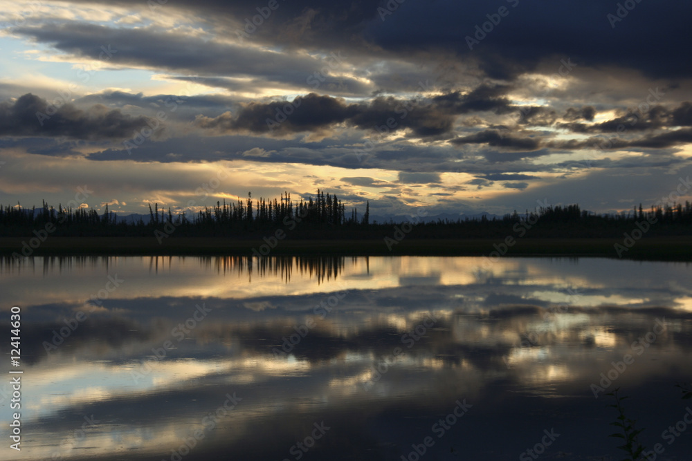 Grandiose Abendstimmung im Tetlin Wildlife Refuge, Alaska - USA