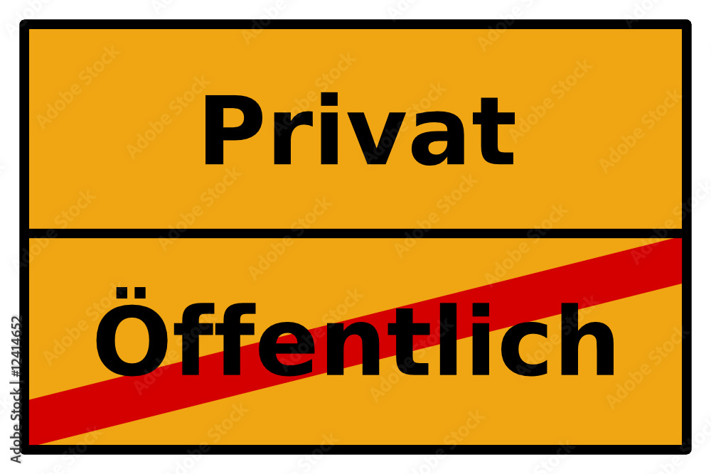 Obraz premium privat - öffentlich