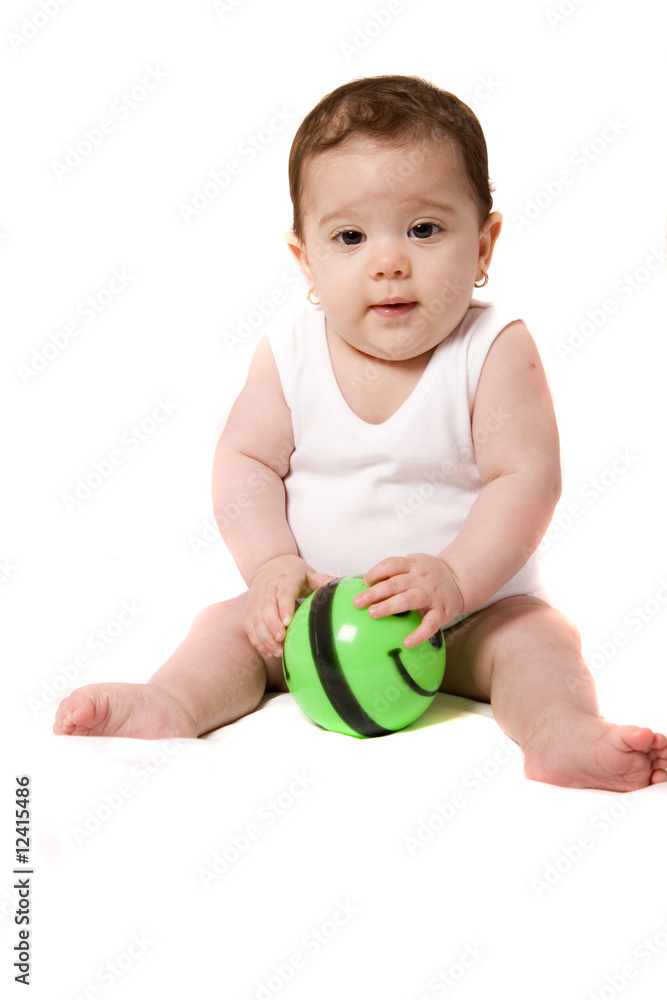 baby play with ball