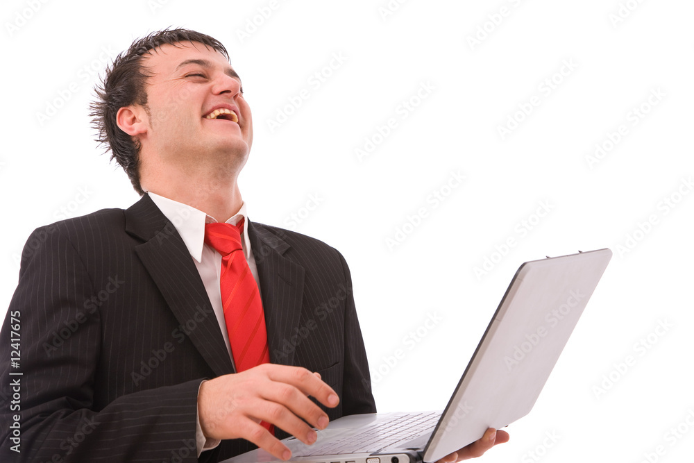 Businessman with laptop Businessman with laptop