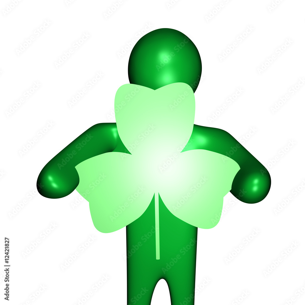 person holding shamrock shaped sign person holding shamrock shaped sign