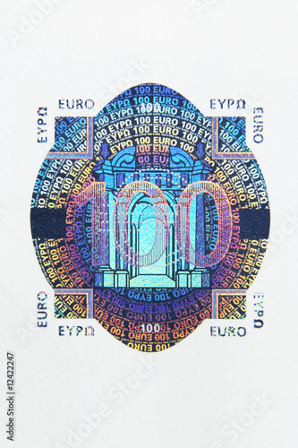 100 Euro Hologram Macro