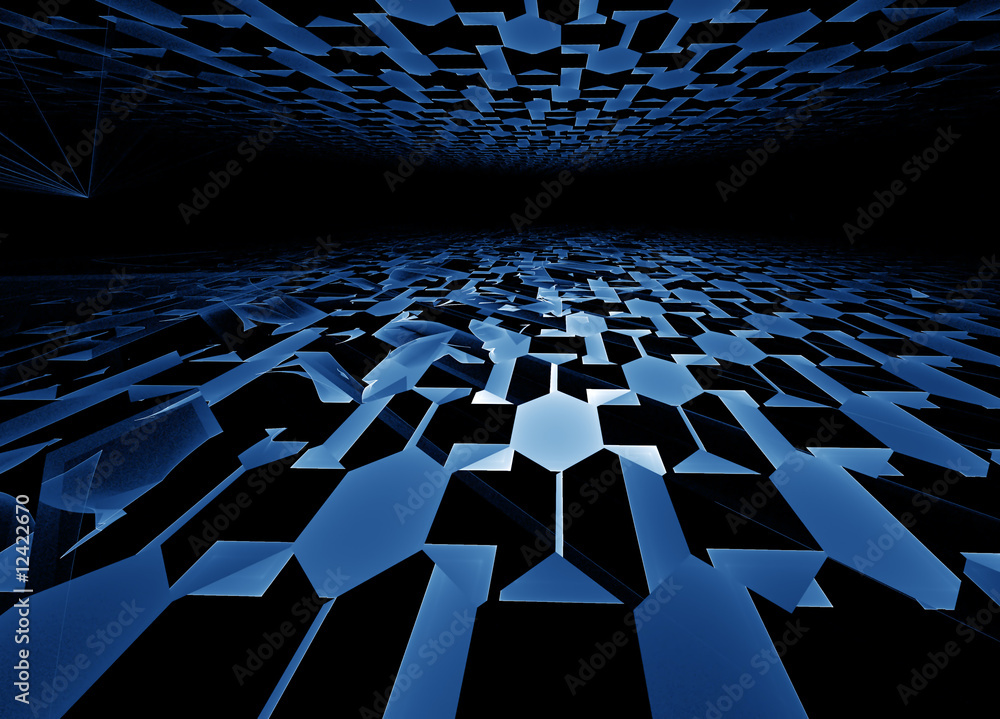 Obraz premium blue hi-tech horizon