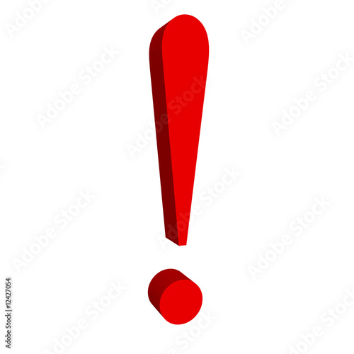 3D red exclamation sign