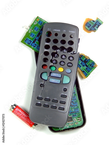 Smashed TV Remote photo