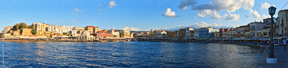 Panorama of Chania harbor