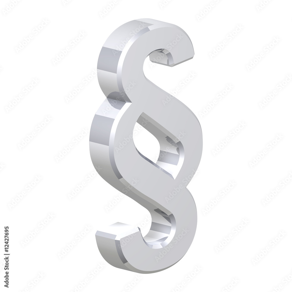 Silver Paragraph sign isolated on white. Silver Paragraph sign isolated on white.