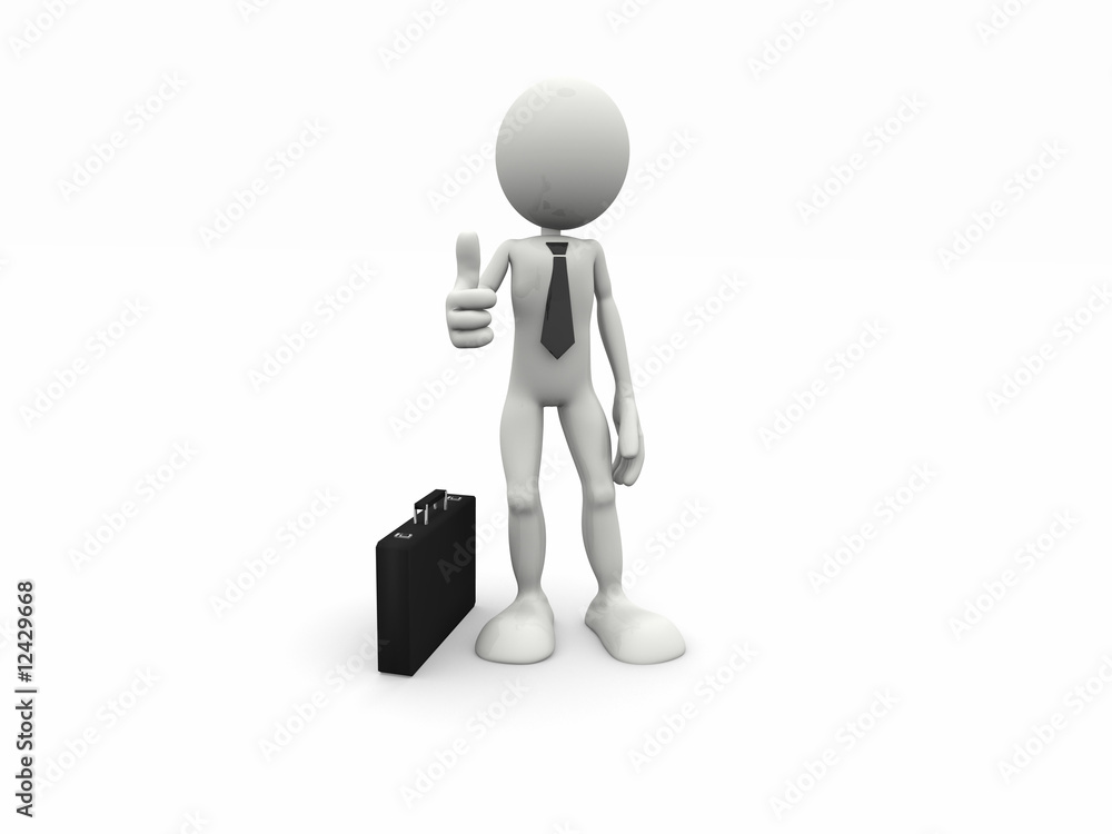 Business man stile cartoon in 3D Business man stile cartoon in 3D