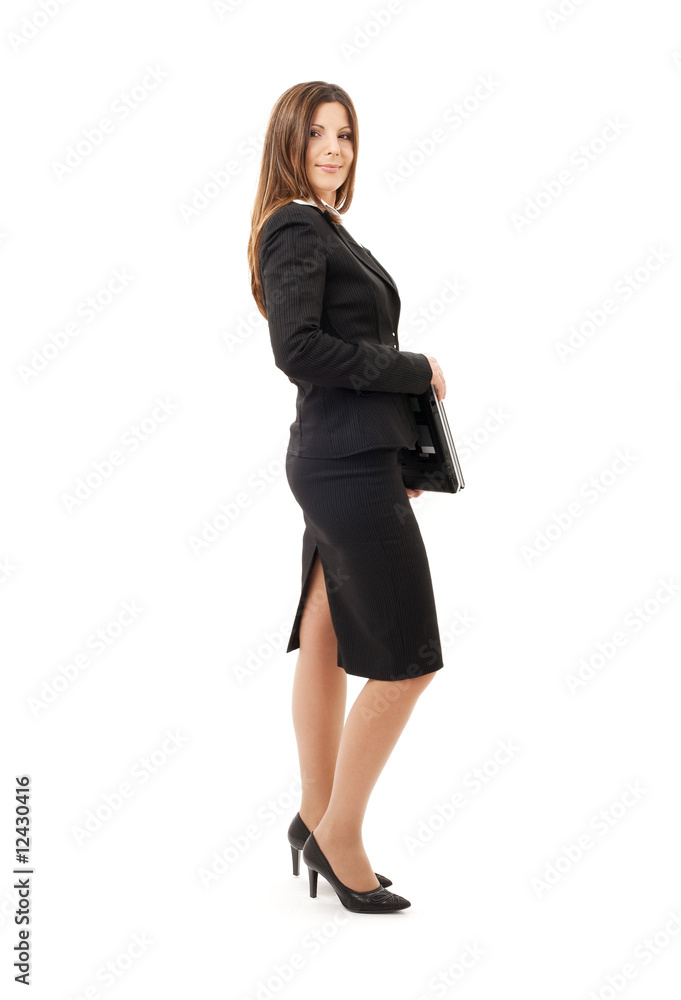 happy successful businesswoman with laptop happy successful businesswoman with laptop