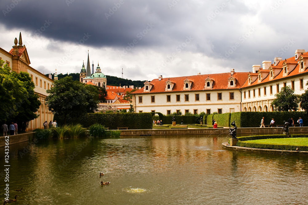 The original mannerist garden of Albrecht of Wallenstein. Prague
