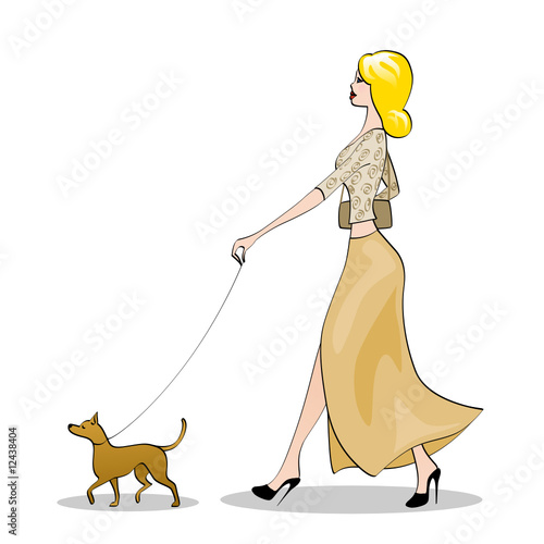 donna col cane