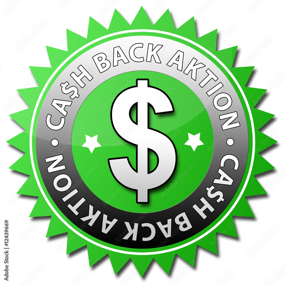 Cash Back Aktion Button Cash Back Aktion Button