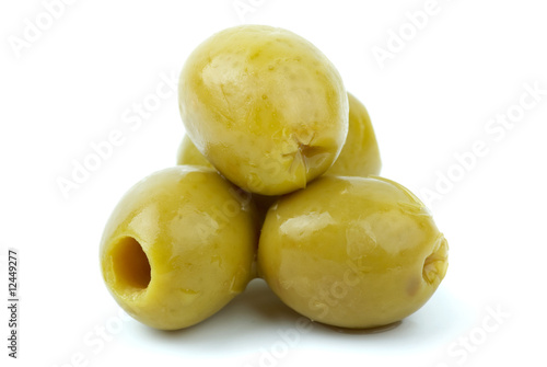 Close-up shot of some pitted olives
