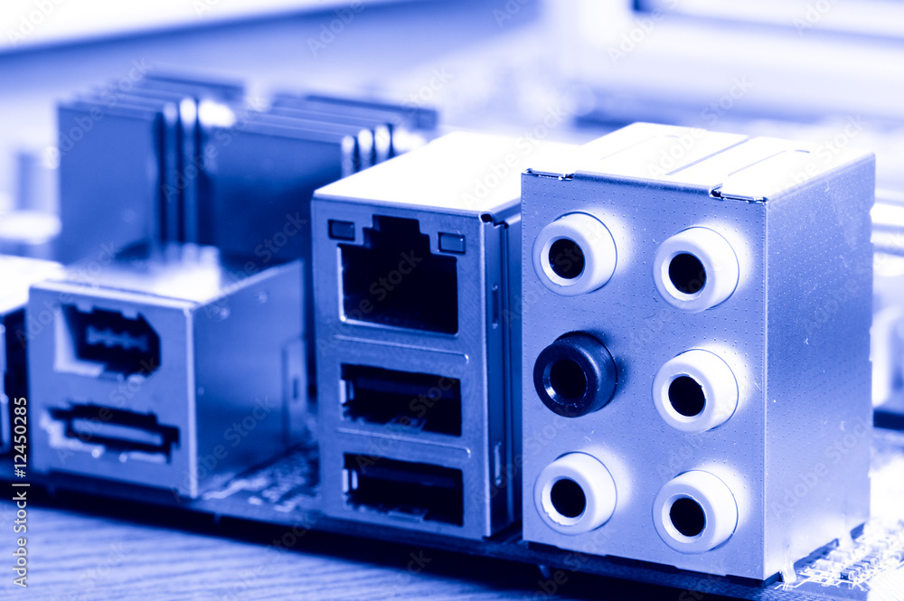 Obraz premium close-up mother board background