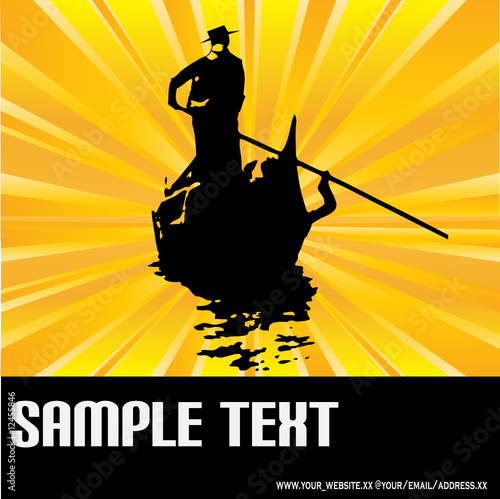 Gondola Sunburst Background