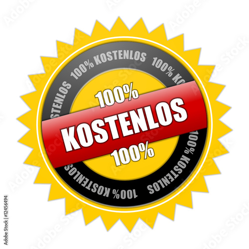 100% kostenlos plakette gelb