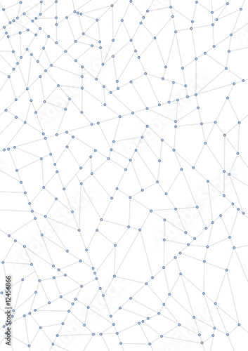 feines hellgraues Netz mit bunten Knotenpunkten